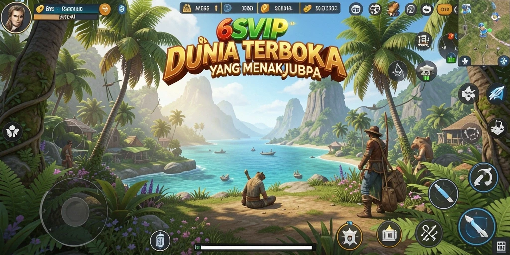 Tampilan gameplay 6SVIP yang menakjubkan di dunia terbuka.