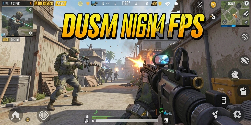 Tampilan gameplay seru dari BOS01 dengan aksi FPS.