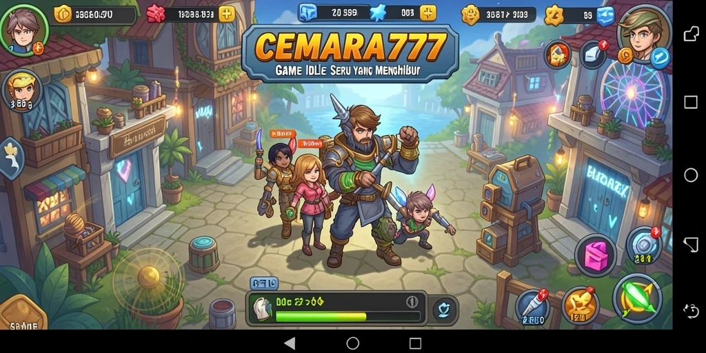 Tampilan gameplay CEMARA777 yang menarik dan penuh warna.
