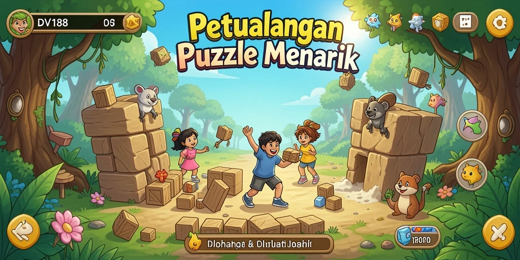 Tampilan gameplay Puzzle yang kreatif dan menantang.