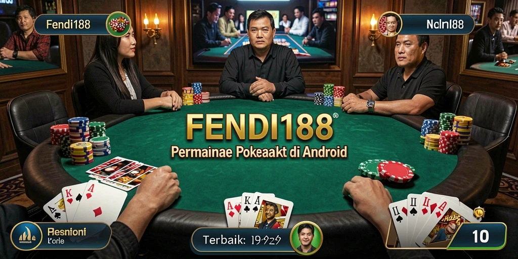 Tampilan menarik dari gameplay Poker di FENDI188.