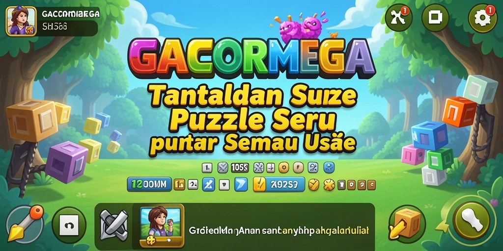 Tampilan menarik GACORMEGA dengan gameplay puzzle menantang.