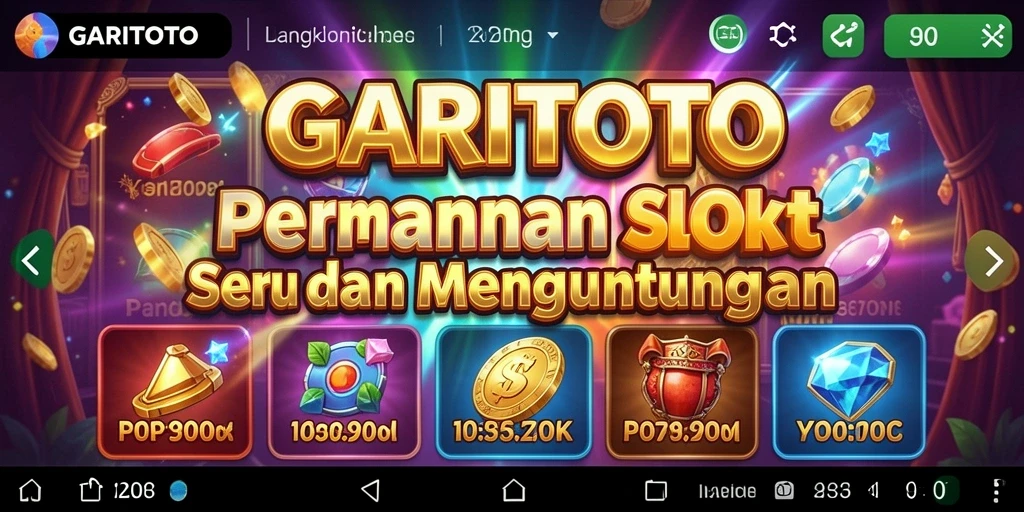 Screenshot GARITOTO menunjukkan pengalaman slot yang mendebarkan dan penuh warna.