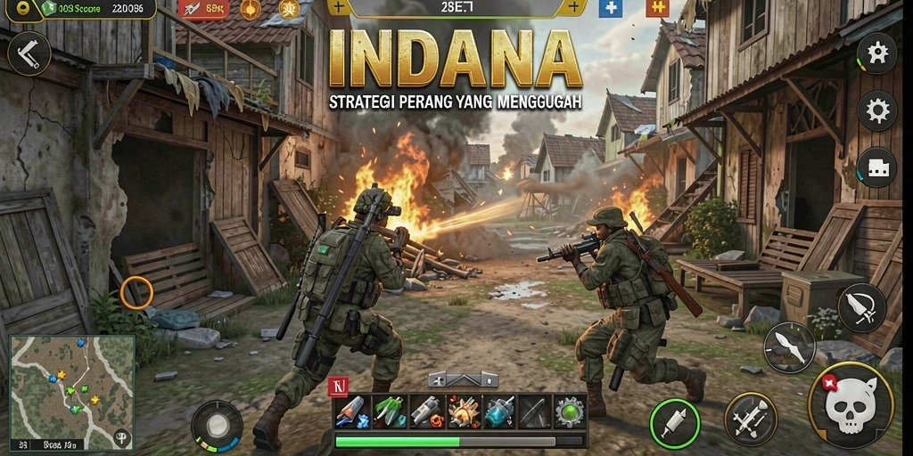 Tampilan gameplay strategis yang mendebarkan di INDAAA.