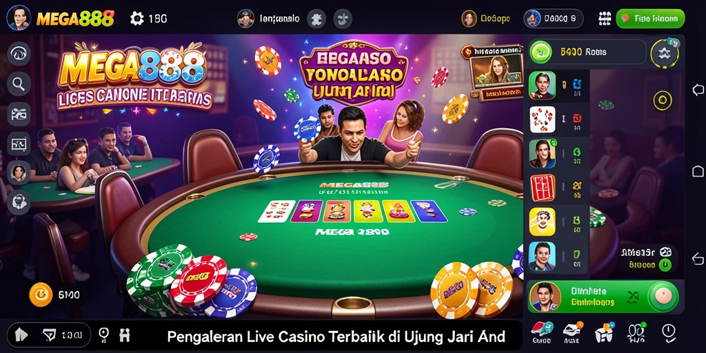 Tampilan gameplay MEGA888 yang mendebarkan dan interaktif.