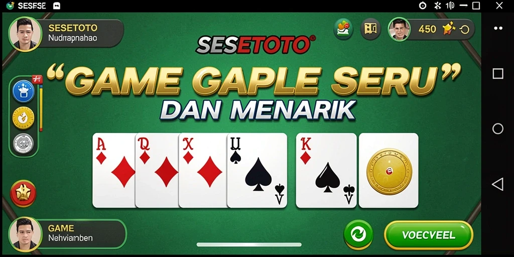 Screenshot SESETOTO menampilkan momen seru bermain Gaple.