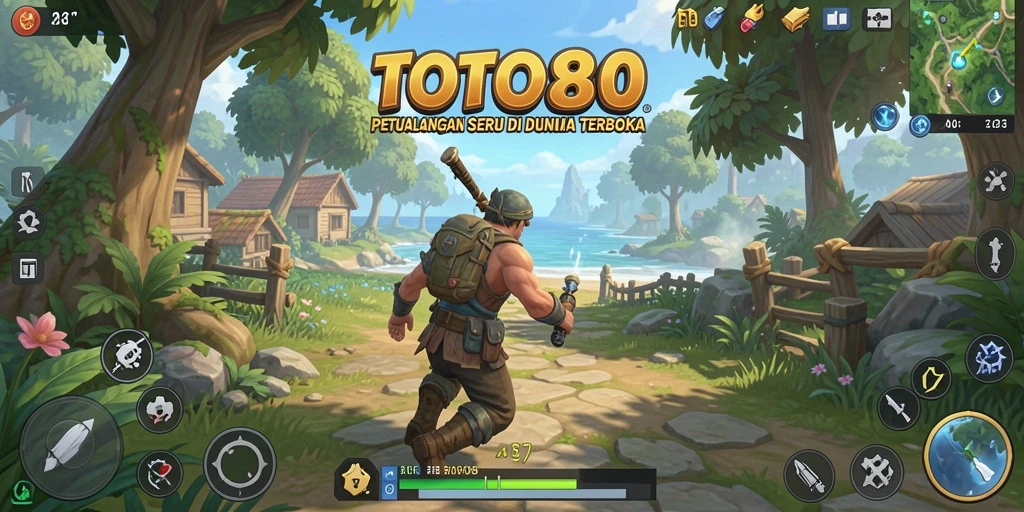 Tangkapan layar dari gameplay seru TOTO80 di dunia terbuka.